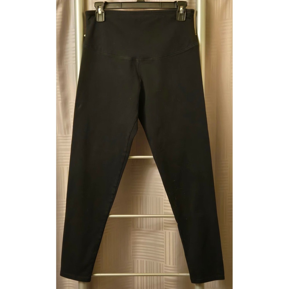 Yummie Rachel Compact Cotton Full Length Leggings Black High Waist YT2-179 Large